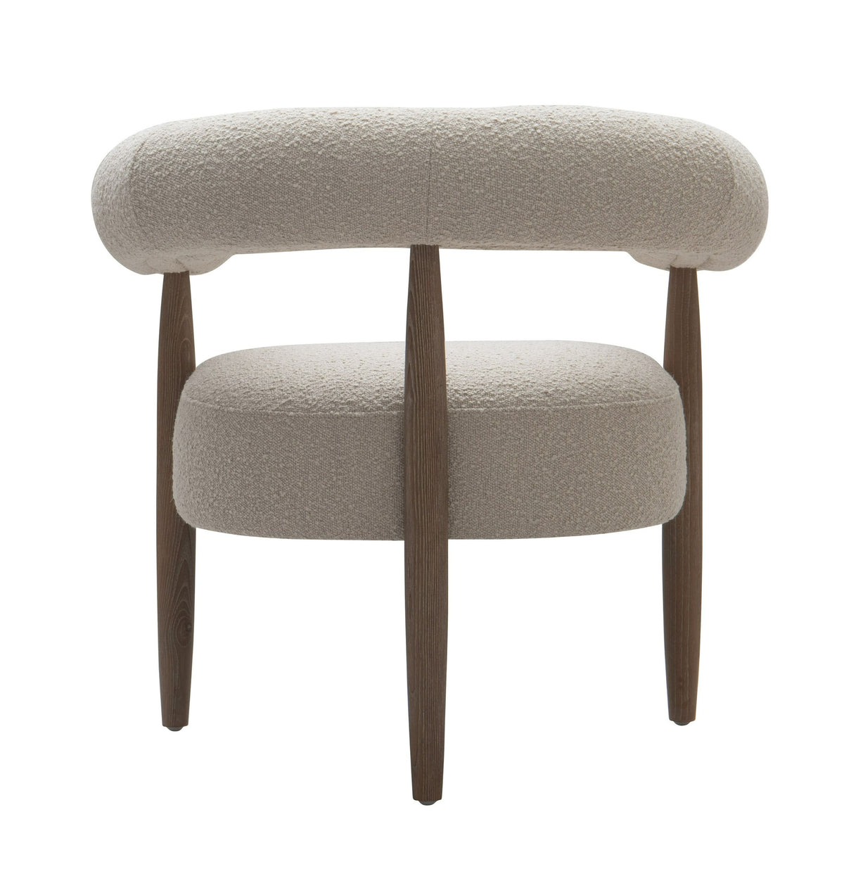 Vance Modern Beige Fabric & Oak Accent Chair