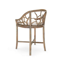 Ettah Driftwood & Linen Counter Stool