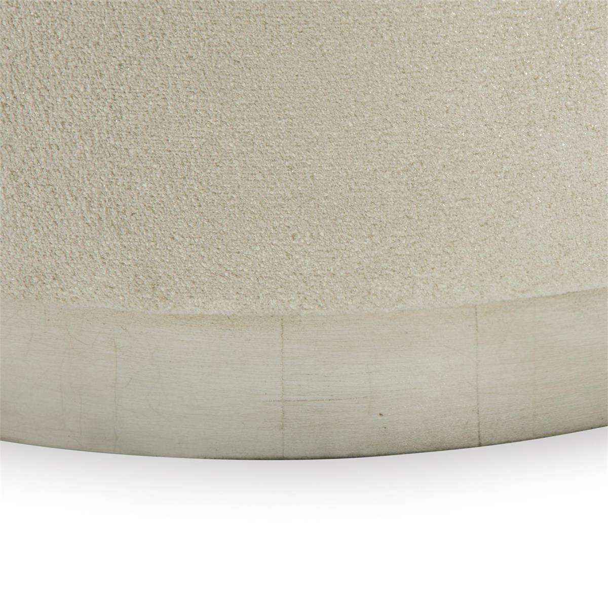 Rhumba Neutral Fabric & Burnished Silver Swivel Accent/Dining Chair
