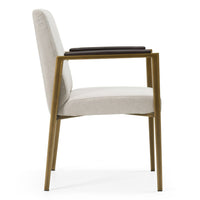 Collette Modern Off-White & Gold Dining Chair