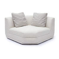 Arabella Cream Performance Chenille Modular Wedge Corner Chair