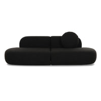 Sofie 94" Black Performance Boucle Sectional Sofa - Luxury Living Collection
