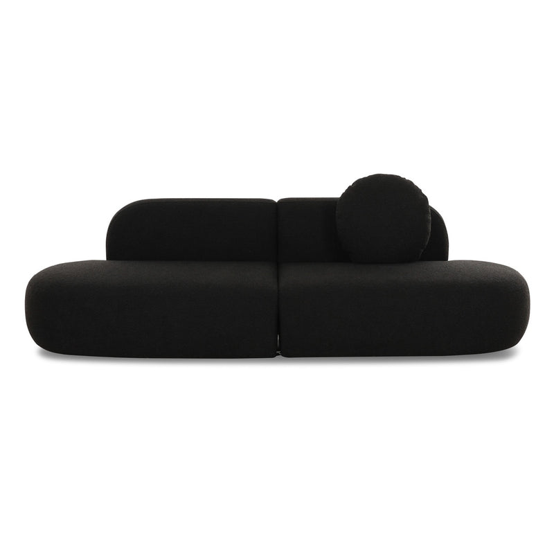 Sofie 94" Black Performance Boucle Sectional Sofa - Luxury Living Collection