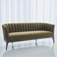 Channel 80" Moss Green Velvet Sofa