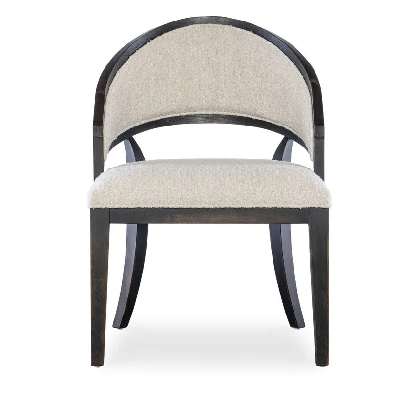 Nolita Black & Cream Cane Barrel Back Chair