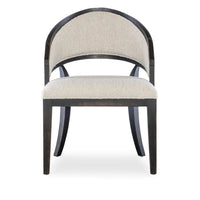 Nolita Black & Cream Cane Barrel Back Chair