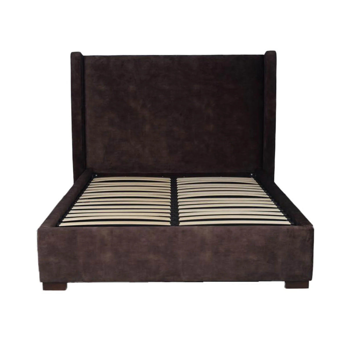 Corita Brown Velvet Storage Bed