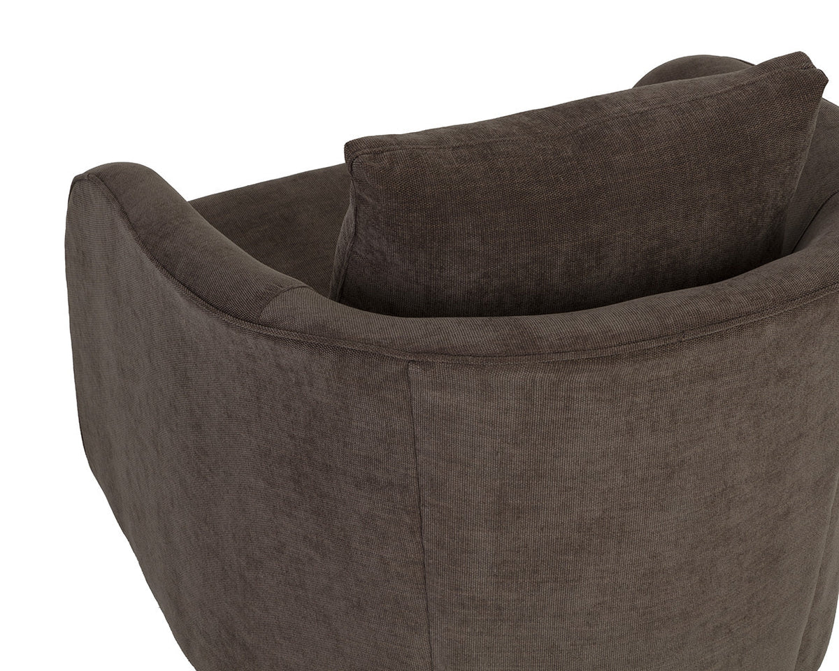 Wexford Rich Chocolate Swivel Accent Chair
