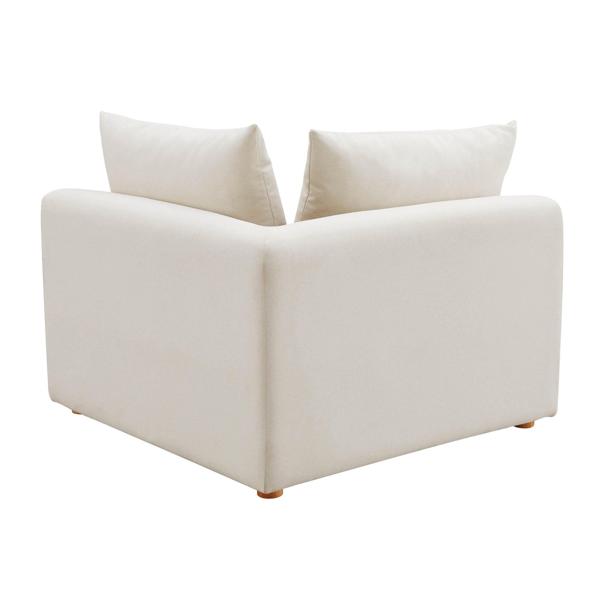Karsyn Plush Cream Performance Linen Modular Corner Chair