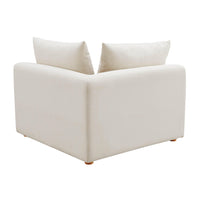 Karsyn Plush Cream Performance Linen Modular Corner Chair