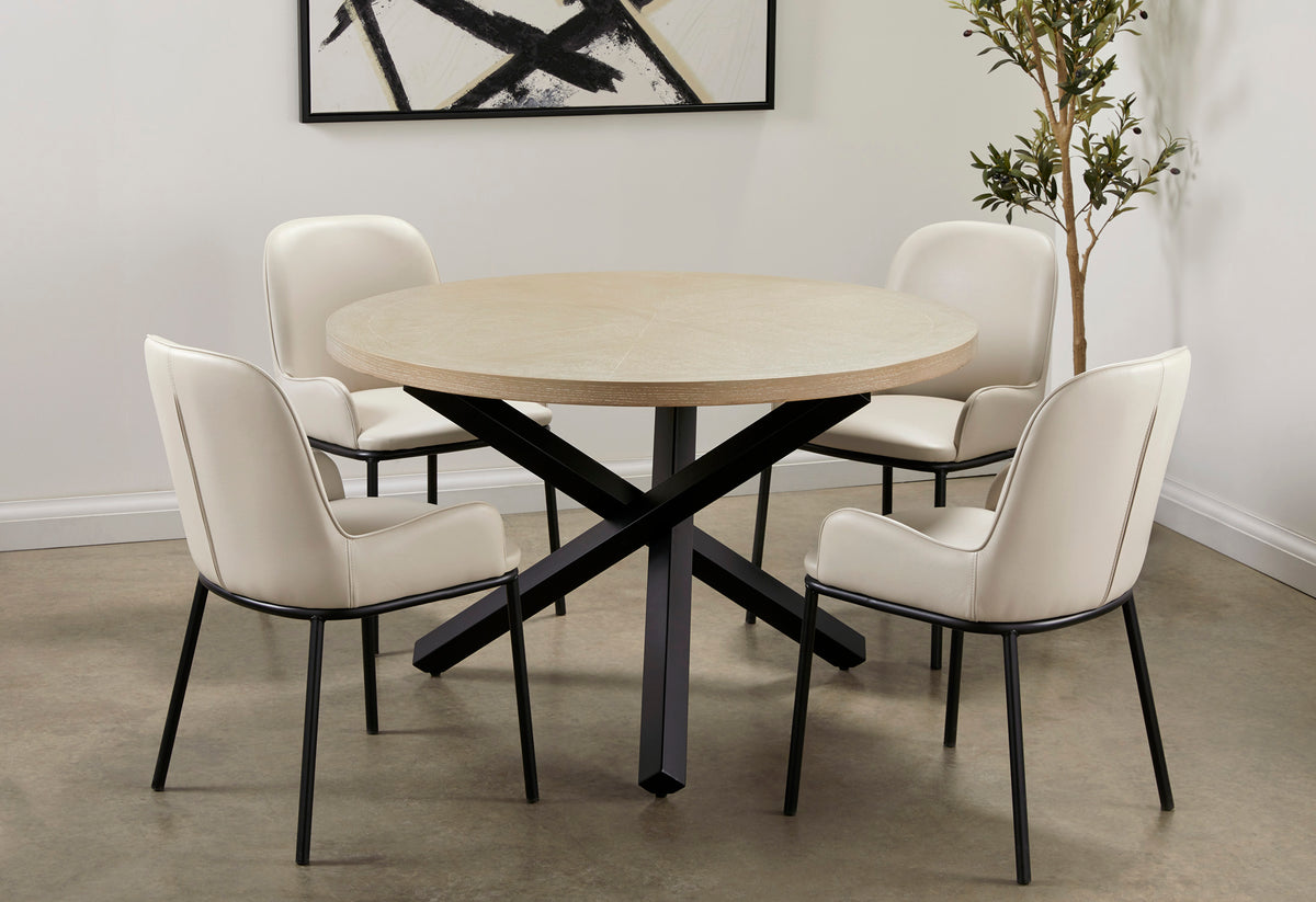 Suri 48" Natural Wood Round Dining Table