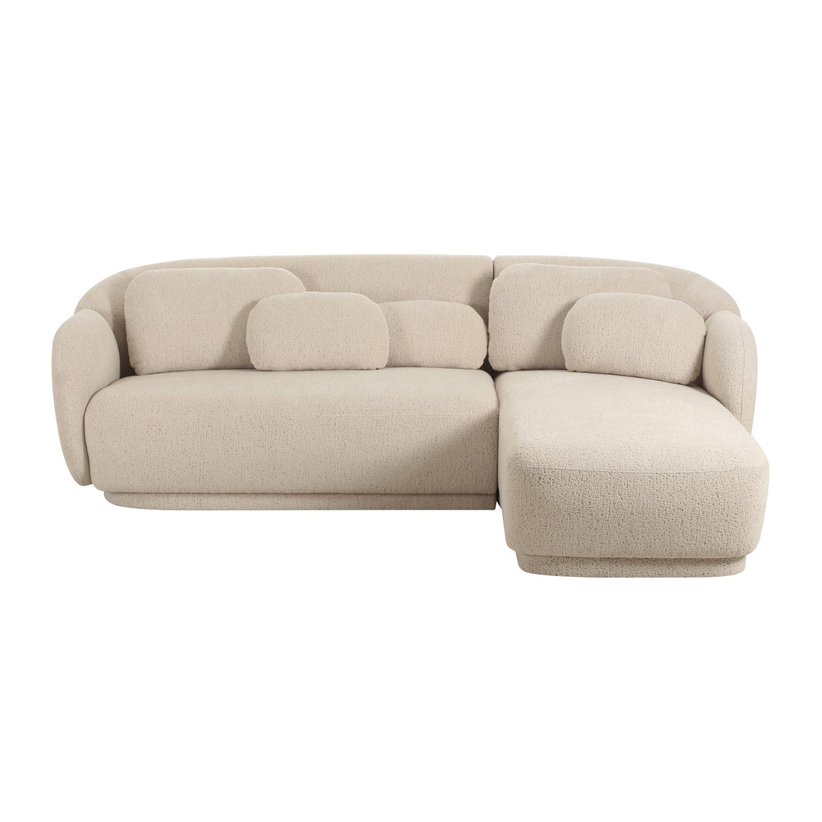 Covet 90.4” Cream Performance Boucle Sectional - RAF