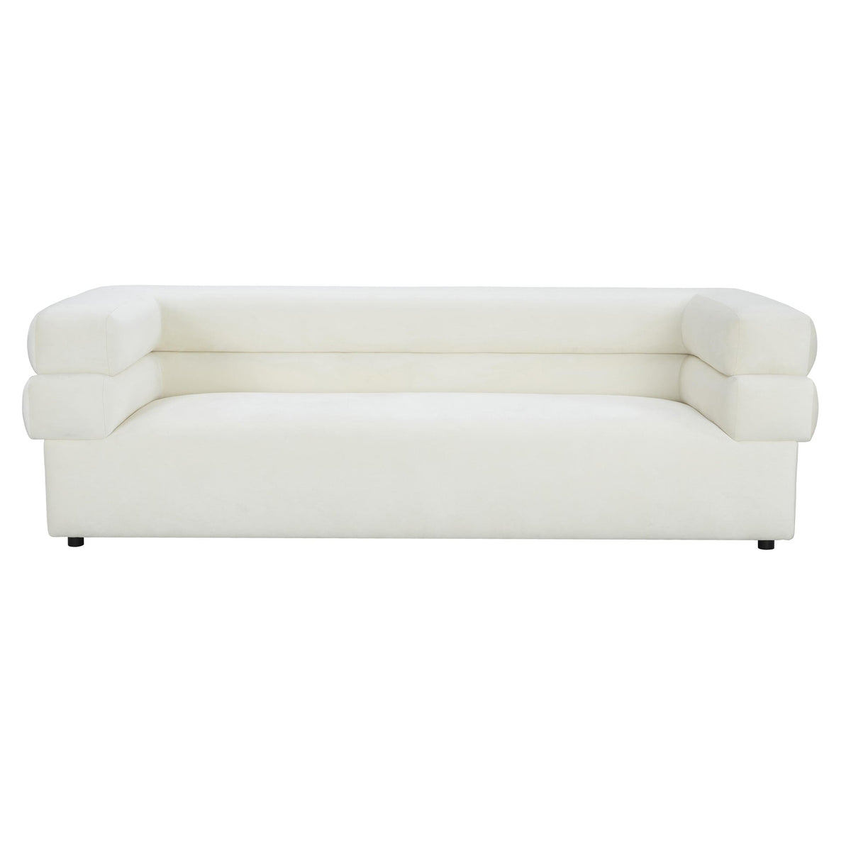 Sadie 98" Cream Performance Velvet Sofa