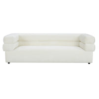 Sadie 98" Cream Performance Velvet Sofa
