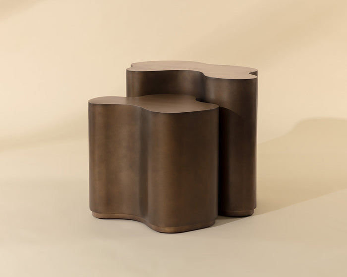 Boise Antique Brass & Bronze Iron Accent Table (2 Sizes Available)