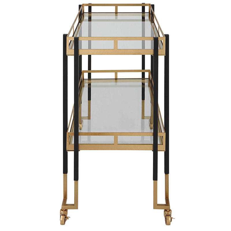 Whitley Black & Gold Bar Cart