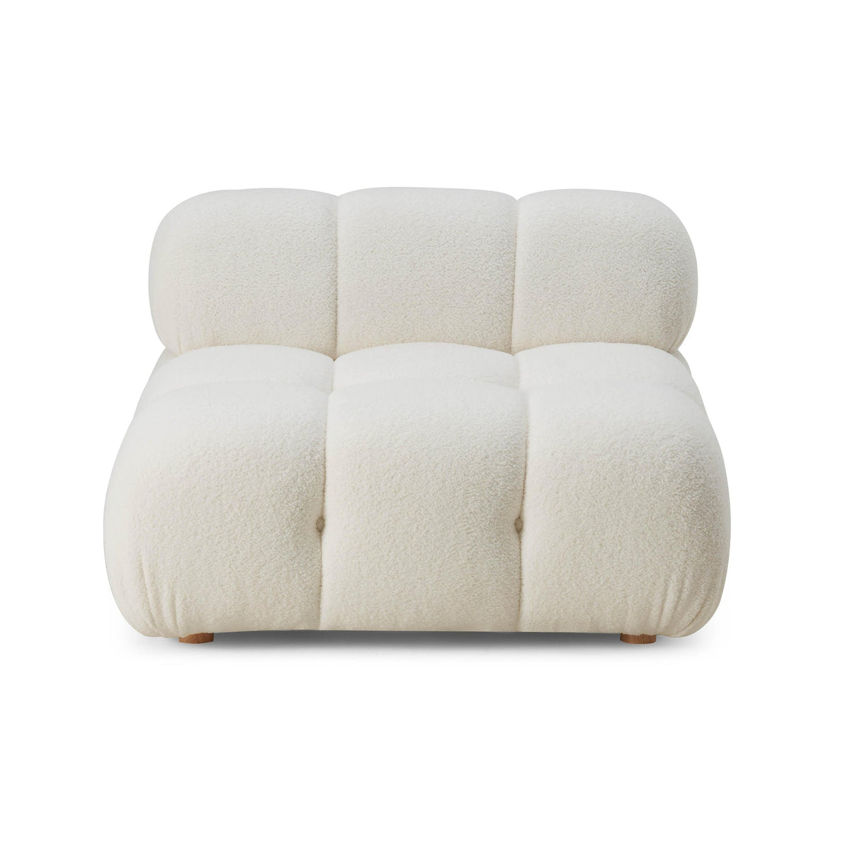 Vogue Cream Performance Vegan Shearling Modular Armless Chair