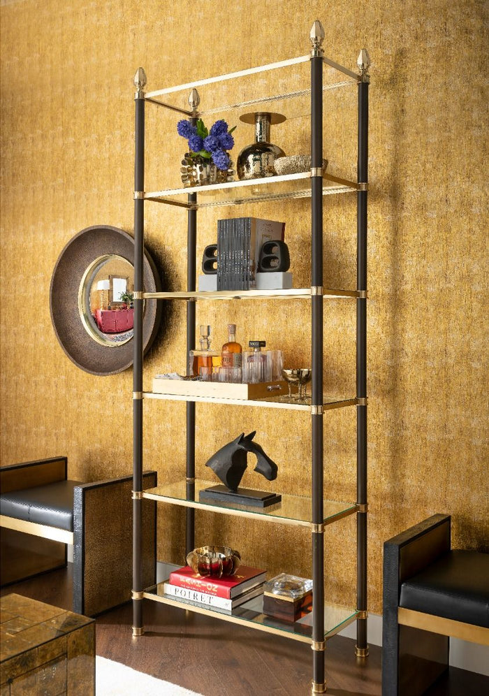 Charlotte Bronze & Polished Brass Etagere