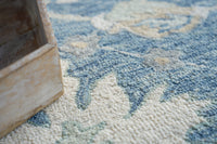 Nell Blue/Ivory Luxury Area Rug