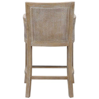 Ennis Off White Polished Nickel Counter Stool