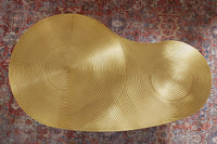 Jacklyn 55.25" Antique Brass & Dark Bronze Coffee Table