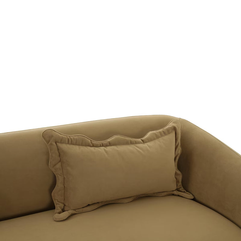 Lou Cafe Au Lait Performance Velvet Sofa