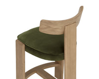 Horton Rustic Oak & Forest Green Counter Stool