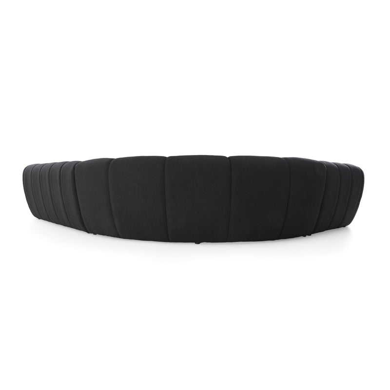 Nicoma Modern Black Sectional Sofa
