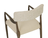Guardi Oatmeal Fabric & Faux Leather Dining Chair