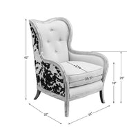 Maypearl White and Black Armchair
