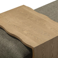 Spencer Green Performance Basketweave Ottoman with Coffee Table