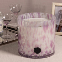 Opal Glass Five-Wick Candle Jar White & Lilac/Elderflower Gin (Set of 2)