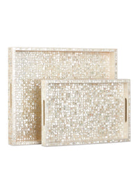 Amelie Mother of Pearl Trays (Set of 2)