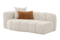 Lorelai Modern Beige Fabric Sectional With Console