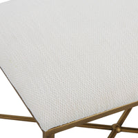 Adalee Small White & Gold Bench