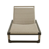 Daytona Outdoor Buff Dutch Weave Armless Lounge Chair
