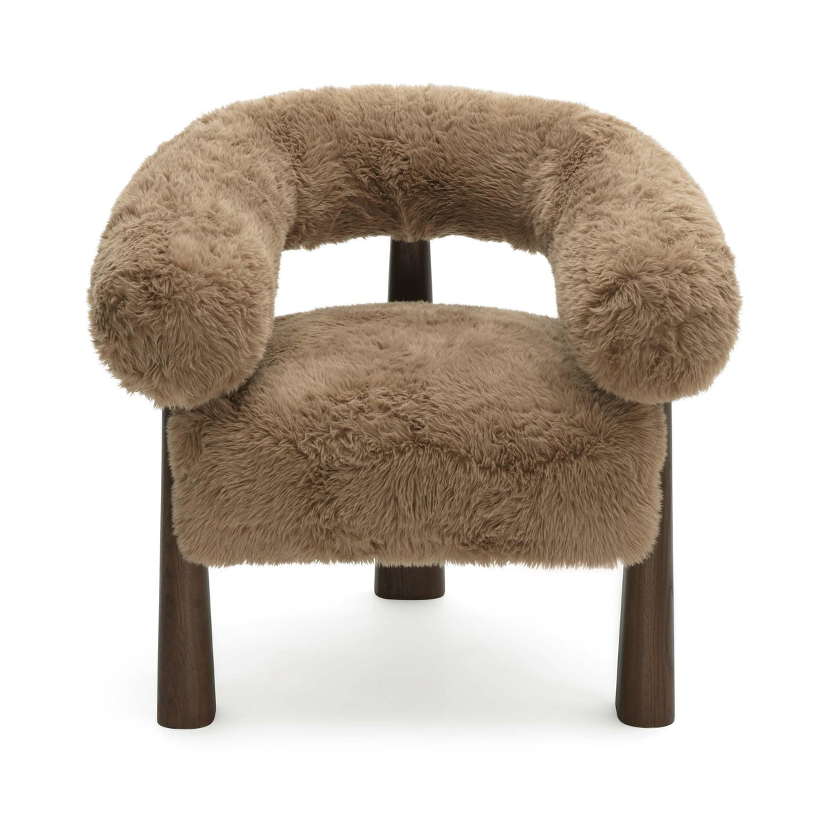 Spara Taupe Contract-Grade Vegan Shearling Accent Chair
