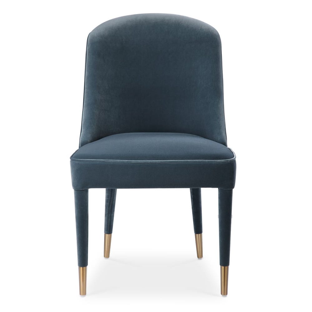 Alexa Blue Velvet Chair (Set of 2)