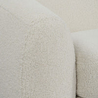 Eesha 90" Luxurious Off-White Faux Shearling Sofa