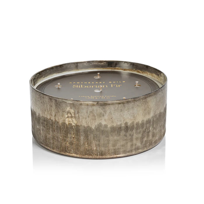 Siberian Fir Silver Scented Antique Candle Jar - Six Wick (Set of 4)