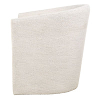 Barrel White Boucle Dining Chair/Accent Chair