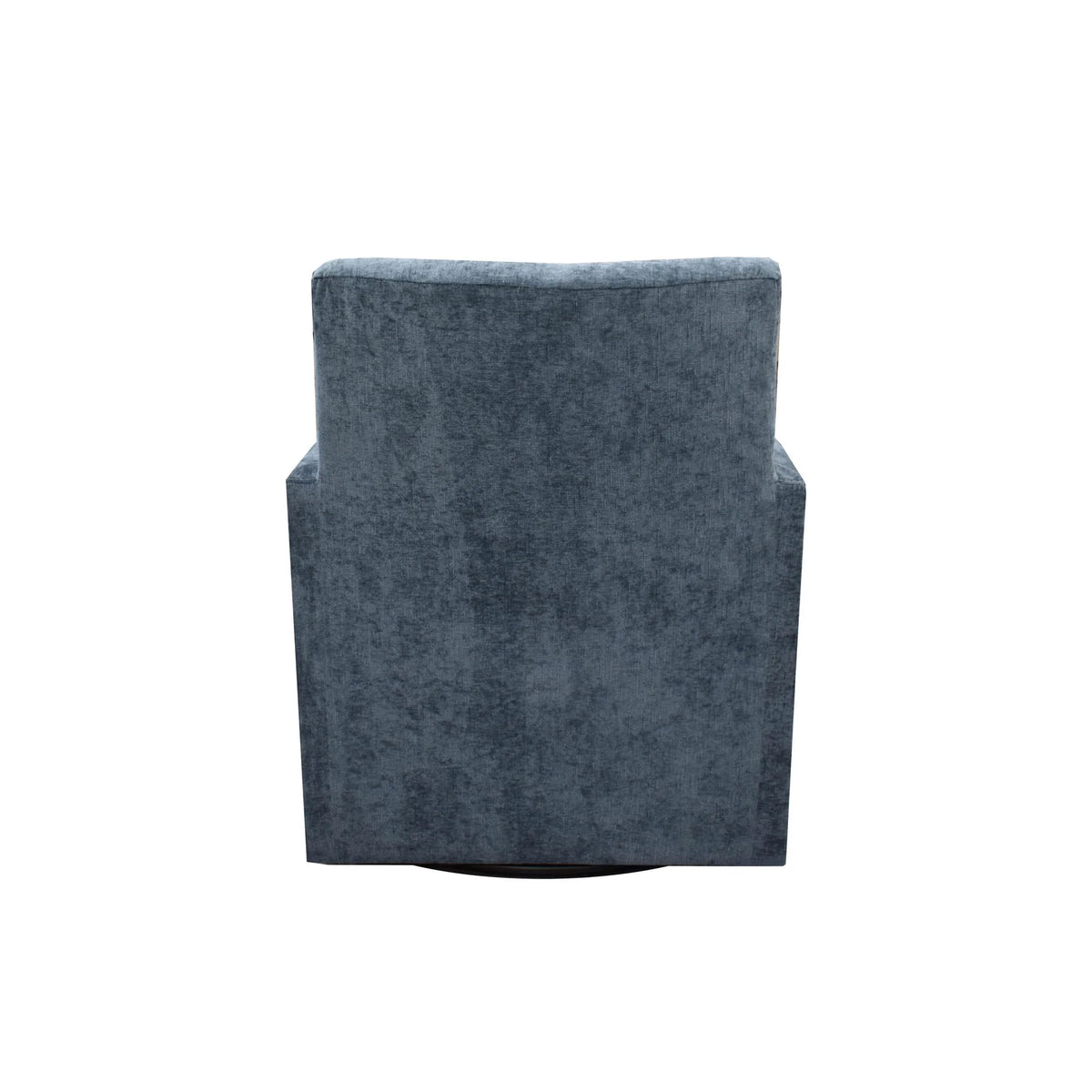 Lillee Blue Chenille Swivel Accent Chair