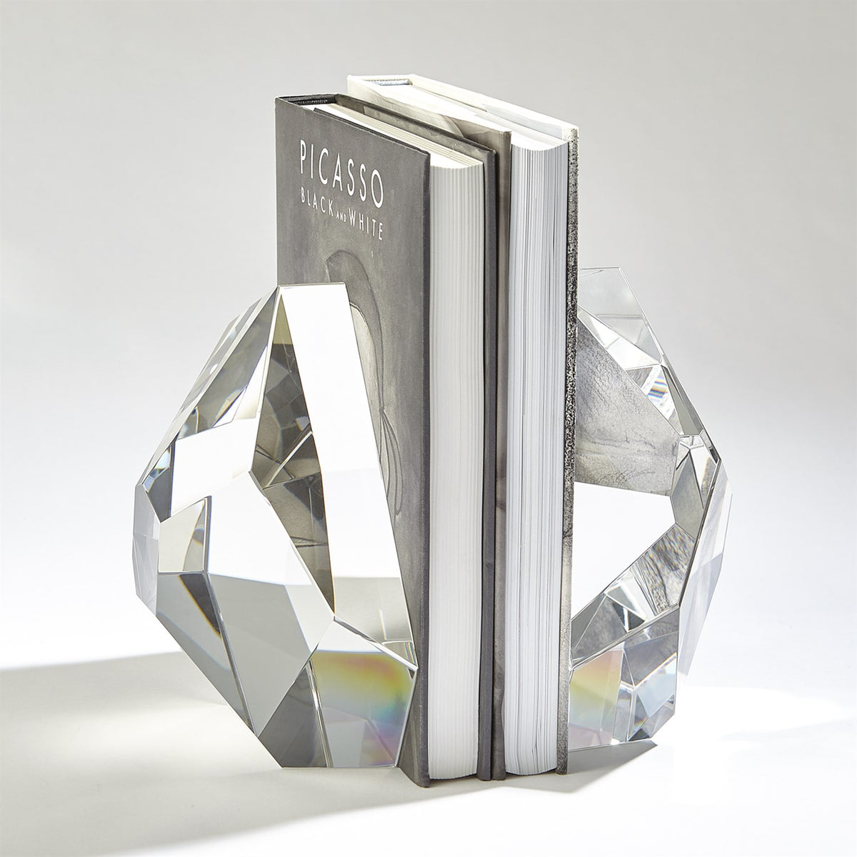 Cherie S/2 Clear Crystal Bookends