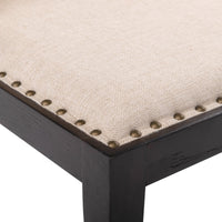 Marlee Espresso & Oatmeal Linen Side Chair