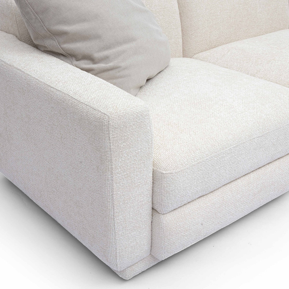 Arabella 95.7" Cream Chenille Modular Sofa