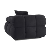 Vogue Black Vegan Shearling Modular Corner Chair
