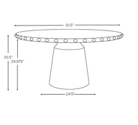 Reef 61" White Oak Round Dining Table
