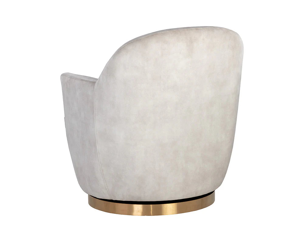 Casie Cream Swivel Accent Chair