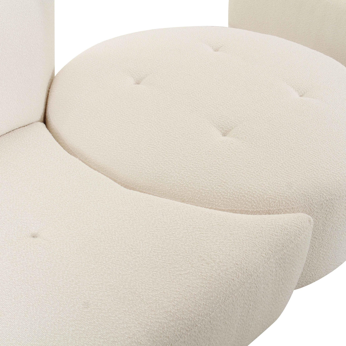 Pablo 186" Plush Cream Boucle 4-Piece Modular RAF Sectional Sofa