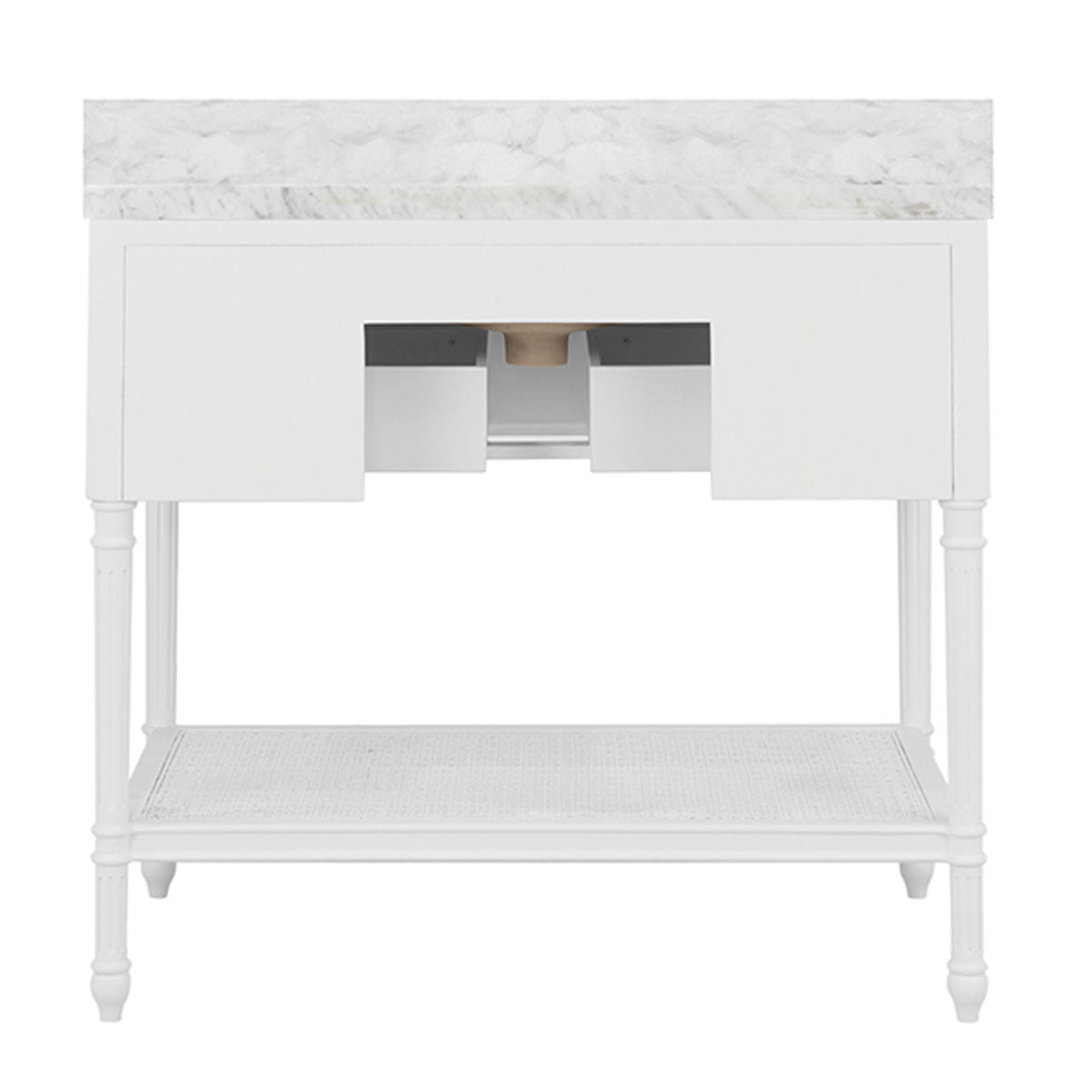 Esmeh 36.5" Grasscloth & Gold Bath Vanity